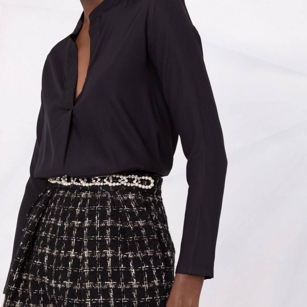 Blanca Vita silk-blend blouse